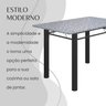 Conjunto Sala de Jantar Bahia Mesa Tubo 140x75cm Tampo Pedra Granito com 6 Cadeiras - 7