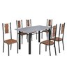 Conjunto Sala de Jantar Bahia Mesa Tubo 140x75cm Tampo Pedra Granito com 6 Cadeiras - 2