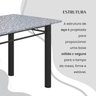 Conjunto Sala de Jantar Bahia Mesa Tubo 140x75cm Tampo Pedra Granito com 6 Cadeiras - 9