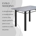Ver imagem 7 de Conjunto Sala de Jantar Bahia Mesa Tubo 140x75cm Tampo Pedra Granito com 6 Cadeiras
