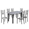 Conjunto Sala de Jantar Bahia Mesa Tubo 140x75cm Tampo Pedra Granito com 6 Cadeiras - 2