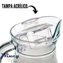 Ver imagem 2 de Jarra Vidro Lisa Drink Sucos Tampa Acrílico 1,5 Nowra Wincy