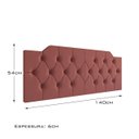 Ver imagem 5 de Cabeceira Painel Casal Capela Estofada Capitonê Dobrável 140cm Fixação na Parede:Rosa
