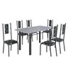 Conjunto Sala de Jantar Bahia Mesa Tubo 140x75cm Tampo Pedra Granito com 6 Cadeiras - 2