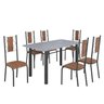 Conjunto Sala de Jantar Bahia Mesa Tubo 140x75cm Tampo Pedra Granito com 6 Cadeiras - 2