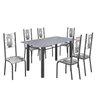 Conjunto Sala de Jantar Bahia Mesa Tubo 140x75cm Tampo Pedra Granito com 6 Cadeiras - 2