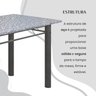 Conjunto Sala de Jantar Bahia Mesa Tubo 140x75cm Tampo Pedra Granito com 6 Cadeiras - 9