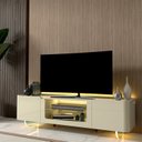 Ver imagem 2 de Rack para TV até 75 Polegadas com LED e Pés de Vidro 170cm Splendore Yescasa