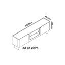Ver imagem 3 de Rack para TV até 75 Polegadas com LED e Pés de Vidro 170cm Splendore Yescasa