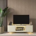 Ver imagem 1 de Rack para TV até 75 Polegadas com LED e Pés de Vidro 170cm Splendore Yescasa