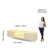 Rack para TV até 75 Polegadas com LED e Pés de Vidro 170cm Splendore Yescasa - 5