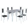 Conjunto Sala de Jantar Bahia Mesa Tubo 140x75cm Tampo Pedra Granito com 6 Cadeiras - 2