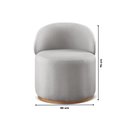 Ver imagem 4 de Poltrona Curva Moderna Brenda Design Arredondado Yescasa Cinza Claro