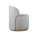 Ver imagem 6 de Poltrona Curva Moderna Brenda Design Arredondado Yescasa Cinza Claro