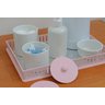 Kit Higiene Porcelana Bebê Meninas Rosa Decoração + Térmica - 4