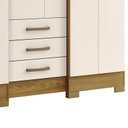 Ver imagem 6 de Guarda Roupa Mentor 6 Portas e 3 Gavetas com Espelho Nature/Off White - Móveis Briz