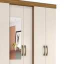 Ver imagem 5 de Guarda Roupa Mentor 6 Portas e 3 Gavetas com Espelho Nature/Off White - Móveis Briz