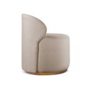 Ver imagem 6 de Poltrona Curva Moderna Brenda Design Arredondado Yescasa Bege