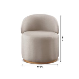 Poltrona Curva Moderna Brenda Design Arredondado - 3