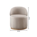 Ver imagem 4 de Poltrona Curva Moderna Brenda Design Arredondado Yescasa Bege