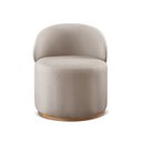 Ver imagem 5 de Poltrona Curva Moderna Brenda Design Arredondado Yescasa Bege