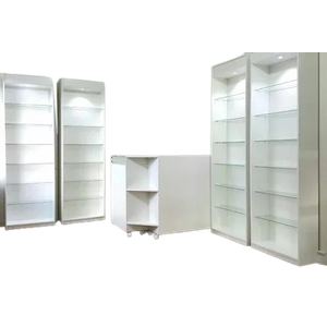 Conjunto Completo para Perfumaria Balcão, Recepção, Prateleiras e Gôndolas