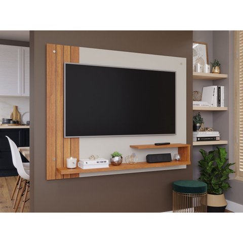 Painel para TV até 50 Polegadas 100% MDF 135CMX108CM Dunas Branco