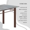 Conjunto Sala de Jantar Bahia Mesa Tubo 3" 140x75cm Tampo Pedra Granito Topázio com 6 Cadeiras - 8