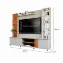 Ver imagem 3 de Estante para TV e Home Theater até 60 Polegadas 100% MDF com LED 216CMX186CM 3 Portas Bahamas Branco