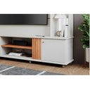 Ver imagem 6 de Estante para TV e Home Theater até 60 Polegadas 100% MDF com LED 216CMX186CM 3 Portas Bahamas Branco