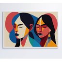 Ver imagem 4 de Quadro Ilustração Mulher Indígena Decor&quadros Art029 60x40 Cm Adesivo Fotográfico
