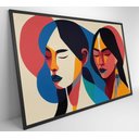 Ver imagem 2 de Quadro Ilustração Mulher Indígena Decor&quadros Art029 60x40 Cm Adesivo Fotográfico