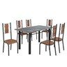 Conjunto Sala de Jantar Bahia Mesa Tubo 3" 140x75cm Tampo Pedra Granito Topázio com 6 Cadeiras - 2