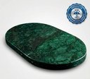 Ver imagem 5 de Bandeja Servir Decorativo Oval Mármore Verde Guatemala 34x18 Verde