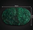Ver imagem 4 de Bandeja Servir Decorativo Oval Mármore Verde Guatemala 34x18 Verde