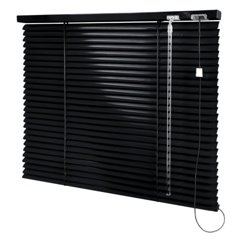 Persiana Horizontal Preta - 1,22m Larg X 1,22m Alt - Alumínio 25mm - Persianet