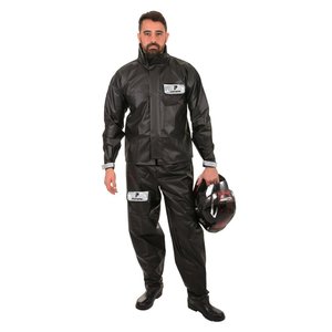Conjunto Motoqueiro Estradeiro com Gola PVC Preto M - Pioneira, Tamanho: M