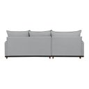 Ver imagem 6 de Sofá Linho 3 Lugares 264cm com Chaise Lado Esquerdo Barra Branco Gelo/Preto