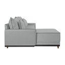 Ver imagem 7 de Sofá Linho 3 Lugares 264cm com Chaise Lado Esquerdo Barra Branco Gelo/Preto