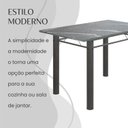 Ver imagem 7 de Conjunto Sala de Jantar Bahia Mesa Tubo 3" 140x75cm Tampo Pedra Granito Topázio com 6 Cadeiras