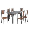 Conjunto Sala de Jantar Bahia Mesa Tubo 3" 140x75cm Tampo Pedra Granito Topázio com 6 Cadeiras - 2