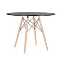 Ver imagem 3 de Conjunto de Jantar Mesa Eiffel 100cm Preta + 4 Cadeiras Eiffel Dkr Pretas