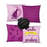 Kit de Almofadas Modernas + Almofada Nózinho - Gato Roxo - 1