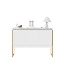 Ver imagem 4 de Buffet Luxuoso 3 Portas Barcelona - Branco Dourado