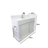 Gabinete de Banheiro em Porcelanato com Porta de Correr e Porta-papel Integrado 80x40x80 - 3