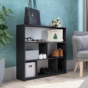 Estante para Livros Multiuso Organizadora Baixa 93cm com Nichos Funcionale Mo080 Art In Móveis/preto