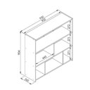Ver imagem 4 de Estante para Livros Multiuso Organizadora Baixa 93cm com Nichos Funcionale MO080 Art In Móveis/Preto