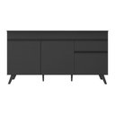 Ver imagem 5 de Balcão Cozinha Gabinete Pia 150 Cm 3 Portas 1 Gaveta Veneza Multimóveis Mp3740.895 Preto