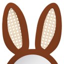 Ver imagem 4 de Espelho Decorativo Infantil 43x44cm Lebre Freijó/ Marrom