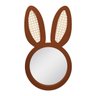 Espelho Decorativo Infantil 43x44cm Lebre Freijó/ Marrom - 1